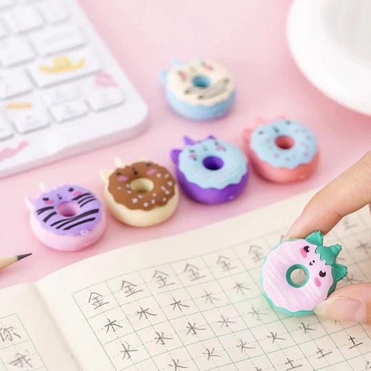 Unicorn Donut Eraser - Set of 4