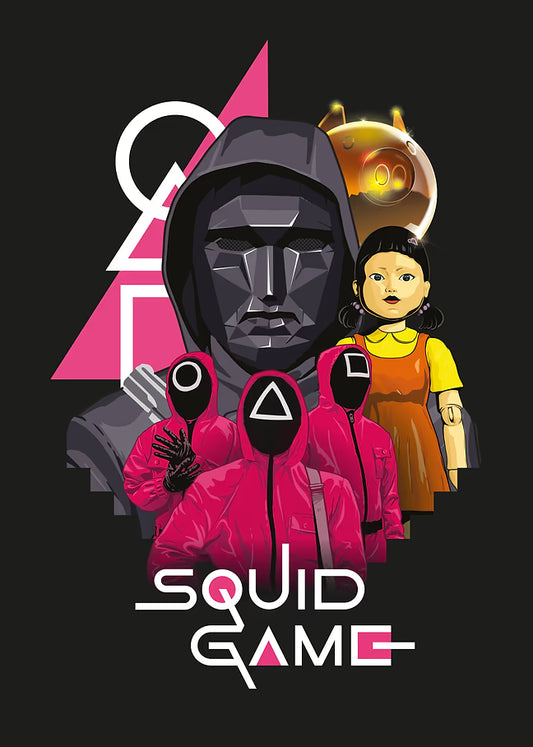 Thrilling Escape - Squid Game Metal Poster