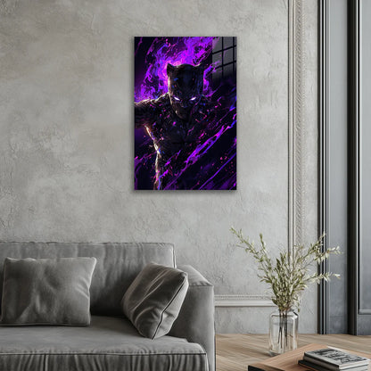 Shadow Strike – Black Panther Vibranium Fury Metal Wall Art