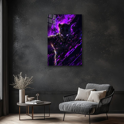 Shadow Strike – Black Panther Vibranium Fury Metal Wall Art