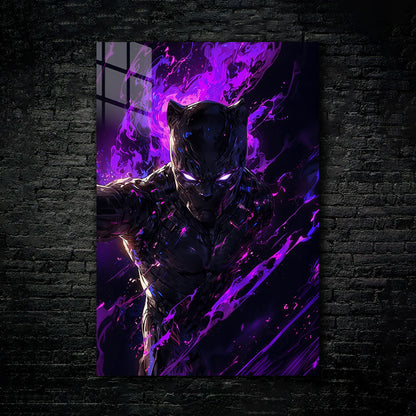 Shadow Strike – Black Panther Vibranium Fury Metal Wall Art