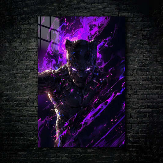 Shadow Strike – Black Panther Vibranium Fury Metal Wall Art