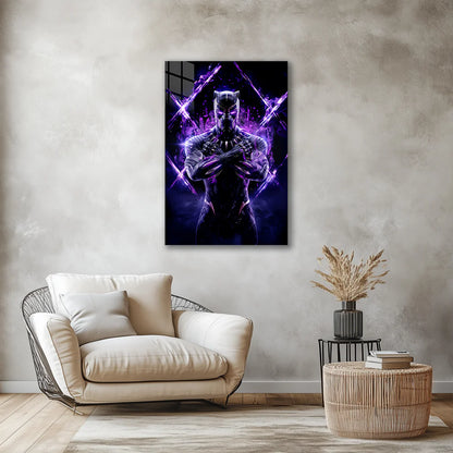 Wakanda Power – Black Panther Vibranium Energy Metal Poster