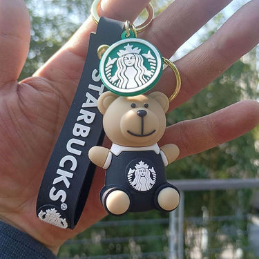 Starbucks Black Teddy 3D Keychain (12 Pieces in Packet)