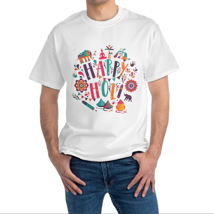 Happy Holi T-Shirts Combo ( PACK OF 2 )