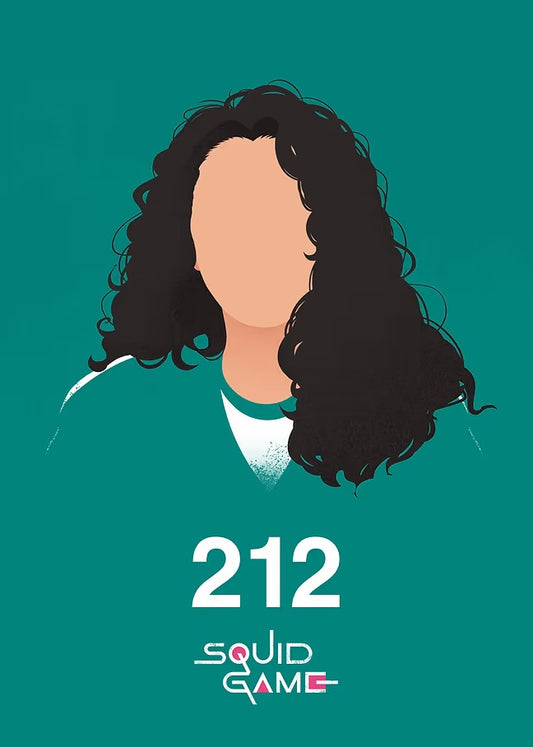 Player ID 212 - Squid Game Metal Poster