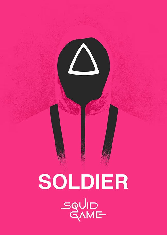 The Pink Soldier - Squid Game Metal Poster