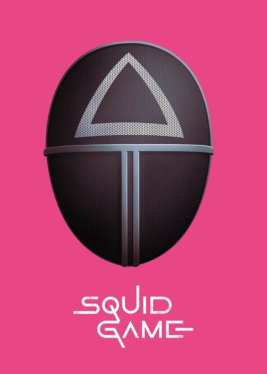 Triangle Soldier Mask - Squid Game Metal Poster
