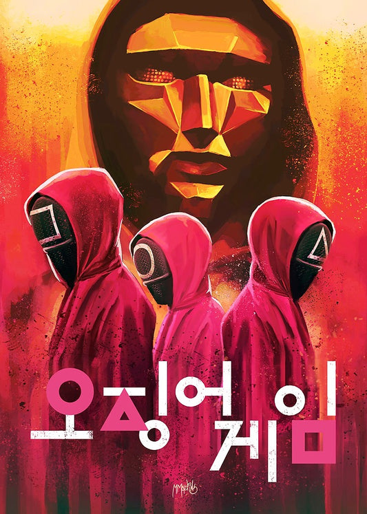 Behind the Mask - Squid Game Metal Poster