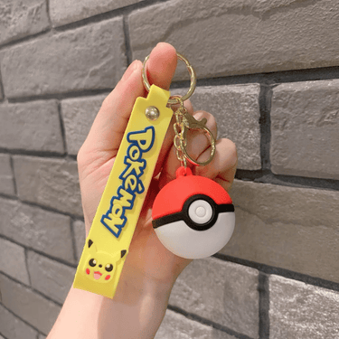 Red Pokeball 3D Keychain (12 Pieces in Packet)