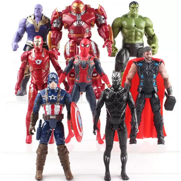 Avengers 8pcs Set Action Figure 18cm (Moveable)