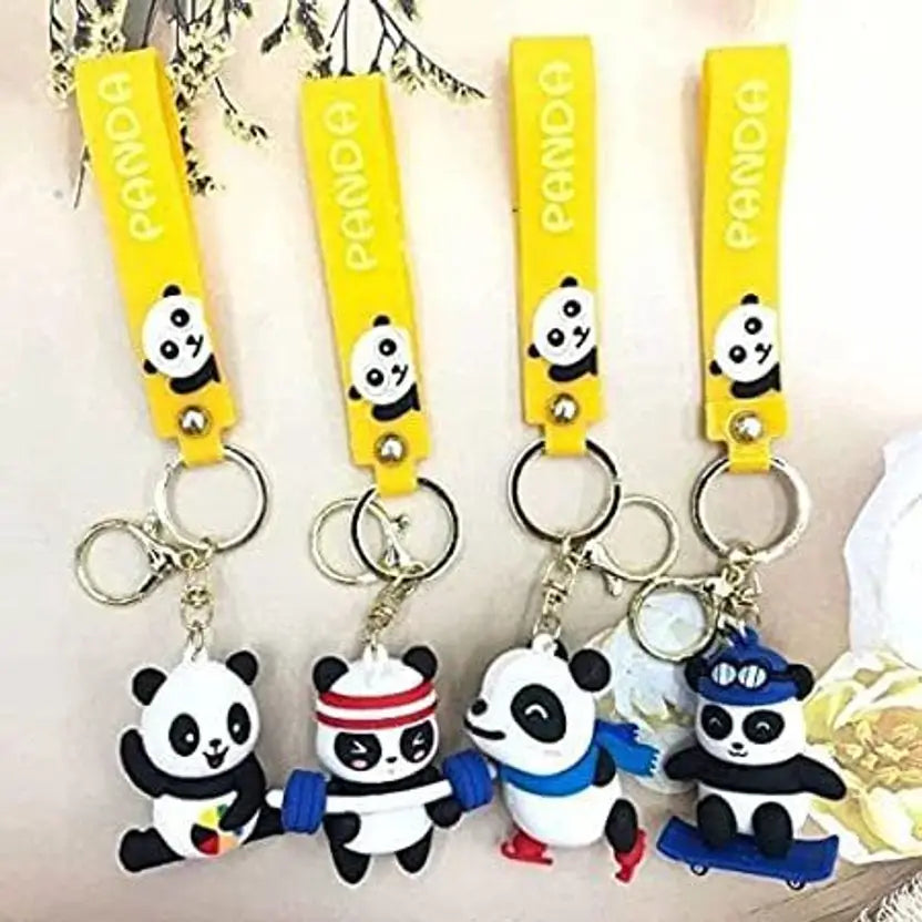 Panda 4 Designs 3D Keychain Any One