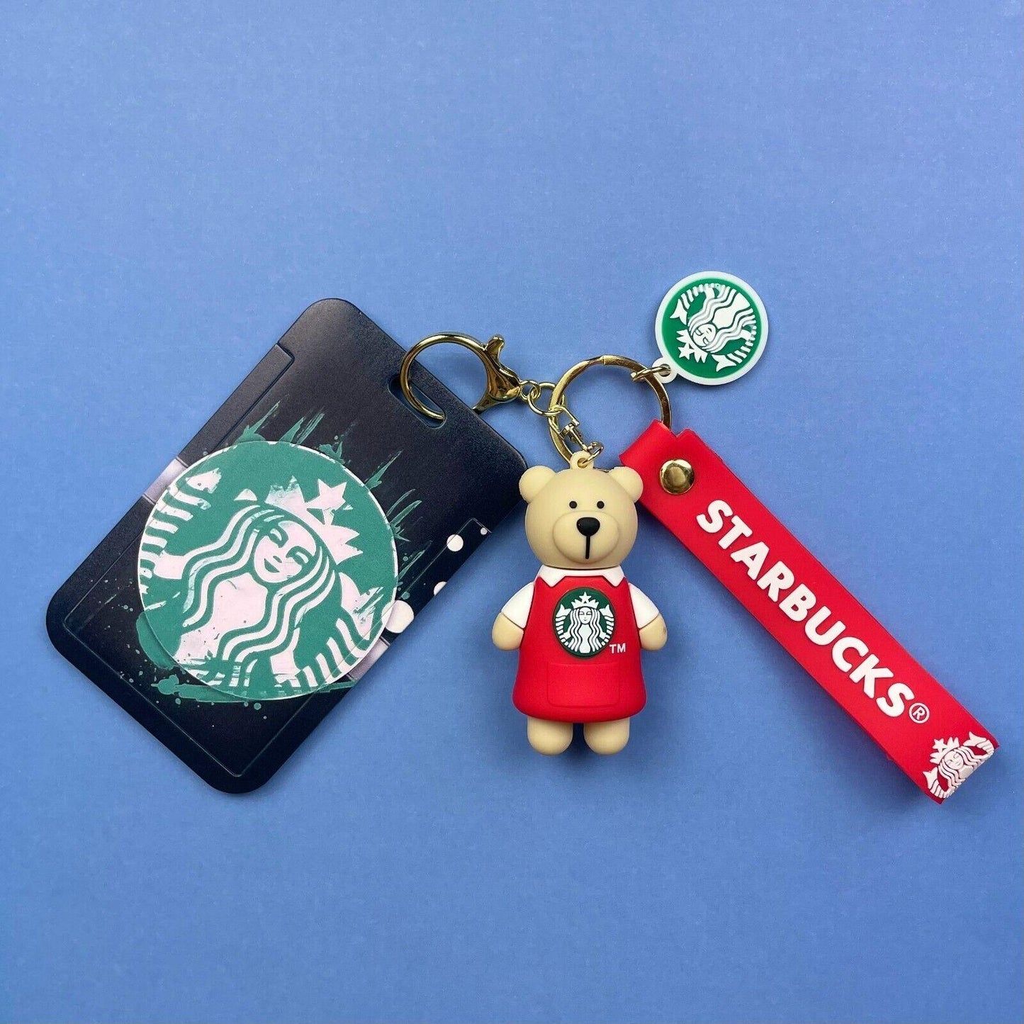 Starbucks Red Teddy 3D Keychain  (12 Pieces in Packet)