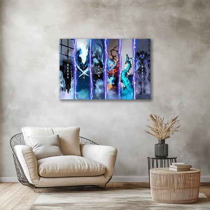 Solo Leveling: Shadow Monarch Ascend – Premium Metal Print Poster