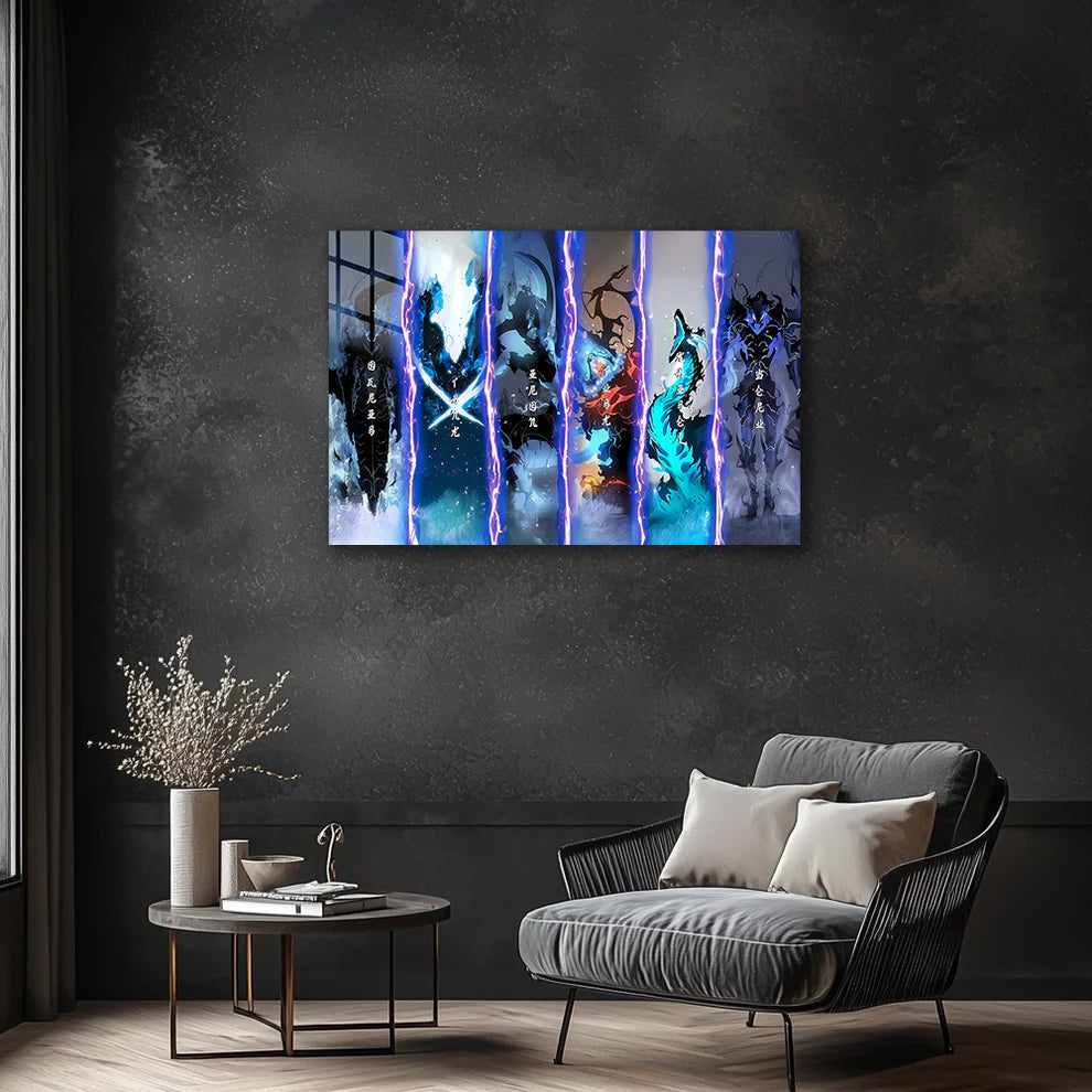 Solo Leveling: Shadow Monarch Ascend – Premium Metal Print Poster