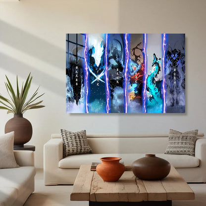 Solo Leveling: Shadow Monarch Ascend – Premium Metal Print Poster