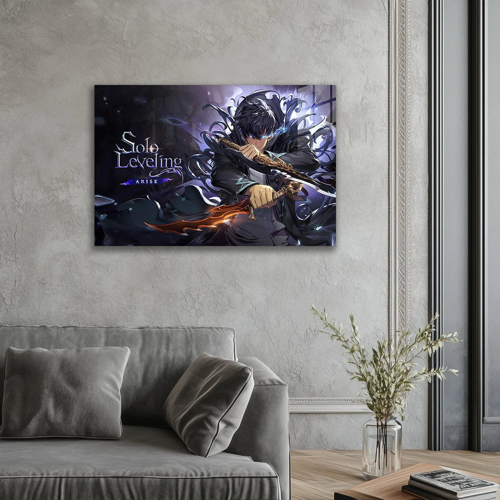 Solo Leveling: Shadow Monarch Ascend – Premium Metal Print Poster