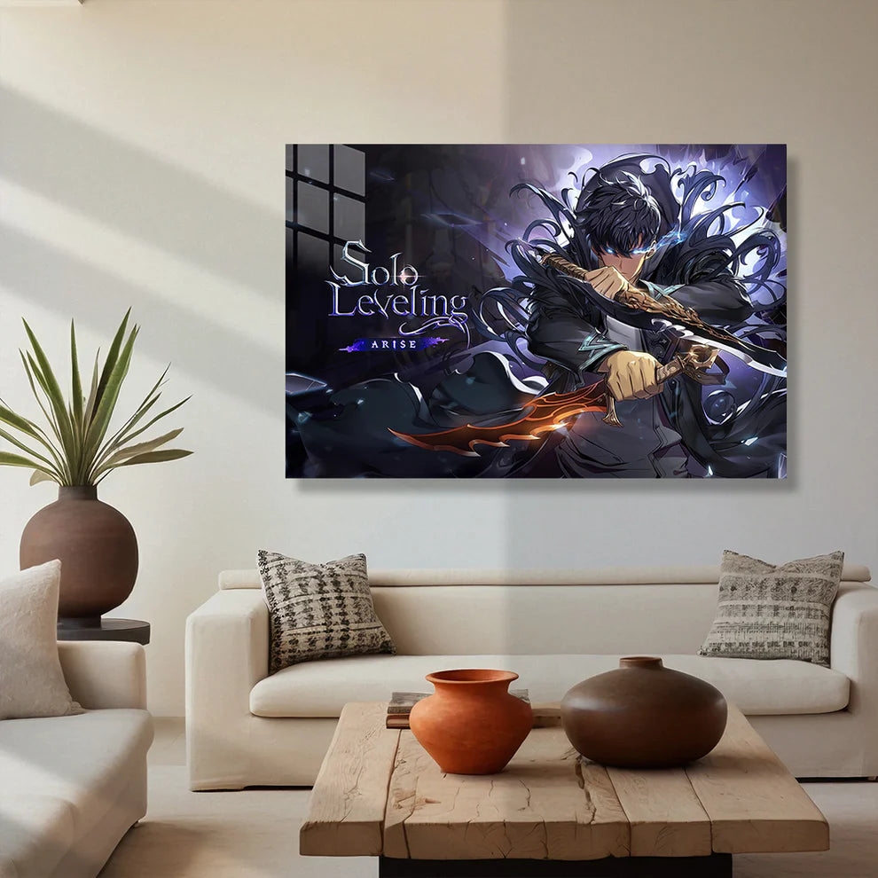 Solo Leveling: Shadow Monarch Ascend – Premium Metal Print Poster