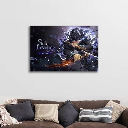 Solo Leveling: Shadow Monarch Ascend – Premium Metal Print Poster