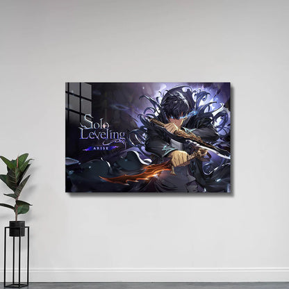Solo Leveling: Shadow Monarch Ascend – Premium Metal Print Poster