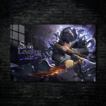 Solo Leveling: Shadow Monarch Ascend – Premium Metal Print Poster