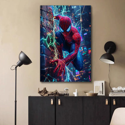 Spider-Man: Neon Vigil – Limited Edition Metal Print Poster