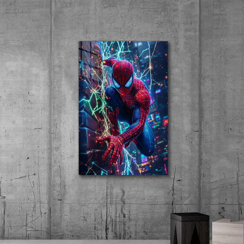 Spider-Man: Neon Vigil – Limited Edition Metal Print Poster