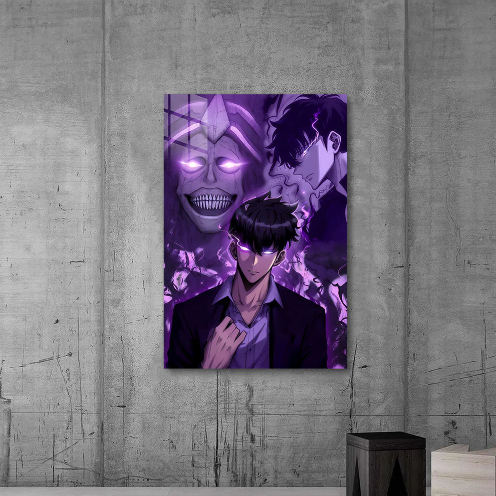 Sung Jin-Woo: Monarch of Shadows – Premium Metal Print Poster