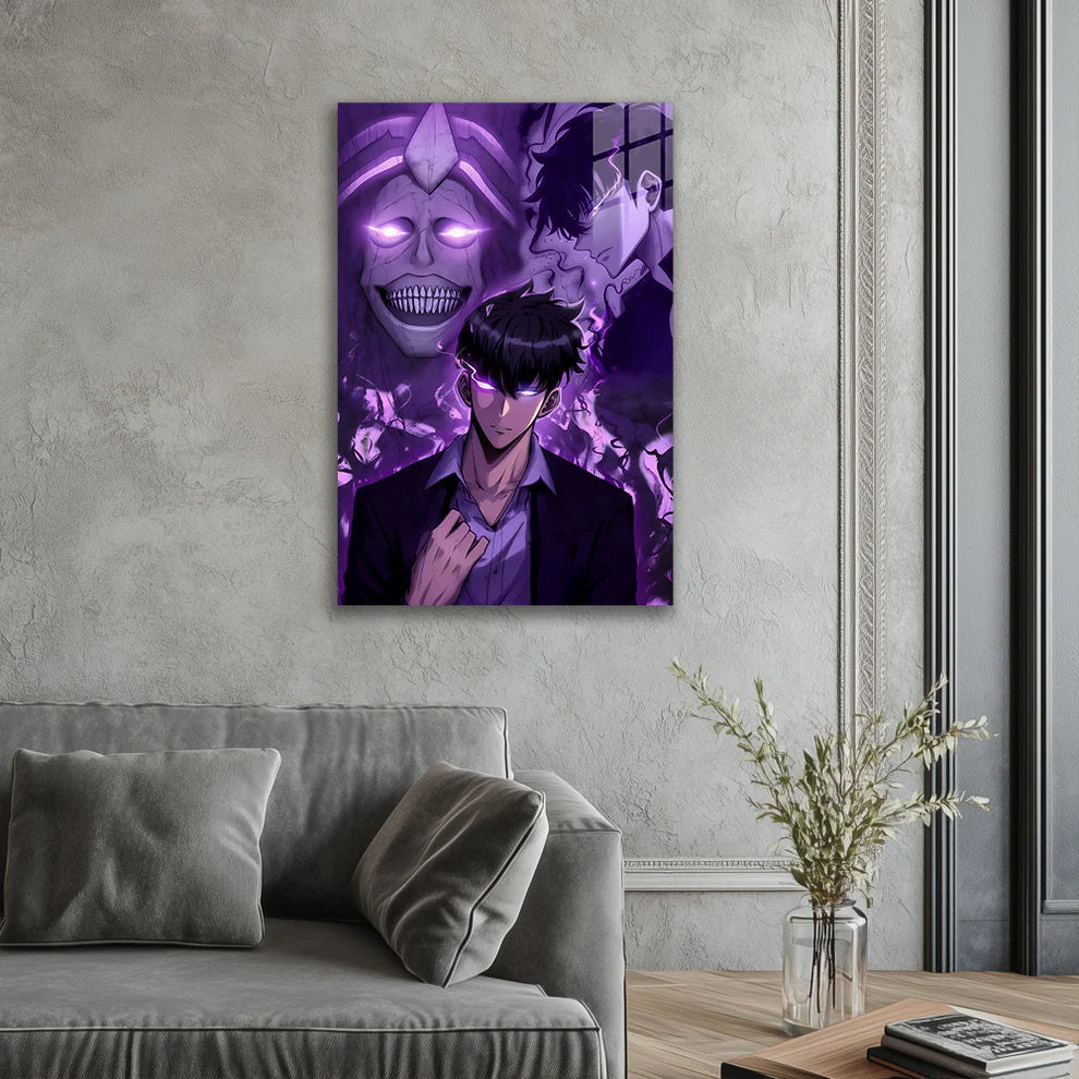 Sung Jin-Woo: Monarch of Shadows – Premium Metal Print Poster