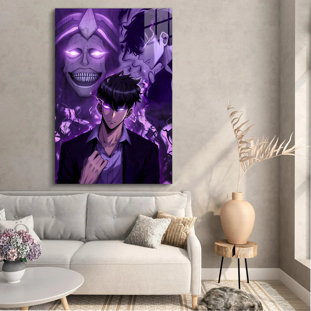Sung Jin-Woo: Monarch of Shadows – Premium Metal Print Poster