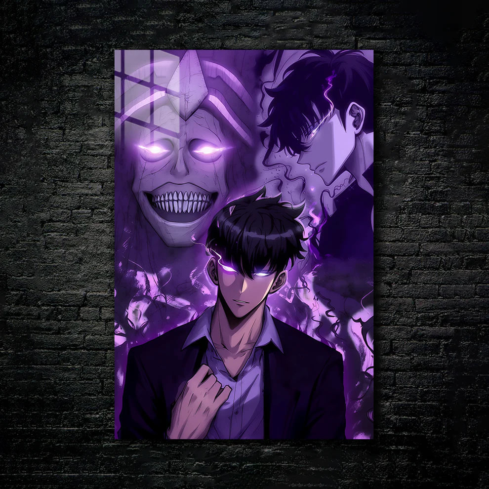 Sung Jin-Woo: Monarch of Shadows – Premium Metal Print Poster