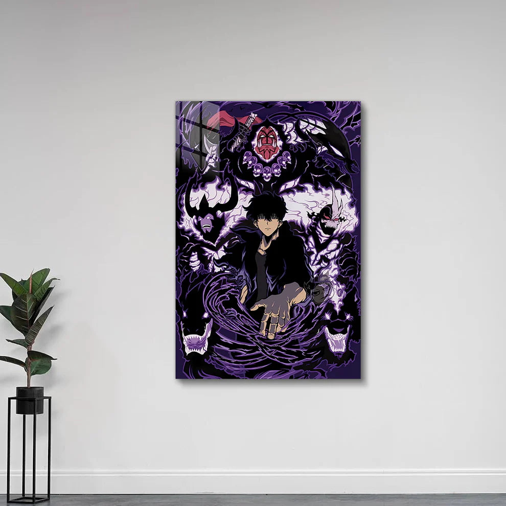 Sung Jin-Woo: Monarch of Shadows – Premium Metal Print Poster
