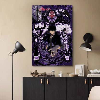 Sung Jin-Woo: Monarch of Shadows – Premium Metal Print Poster