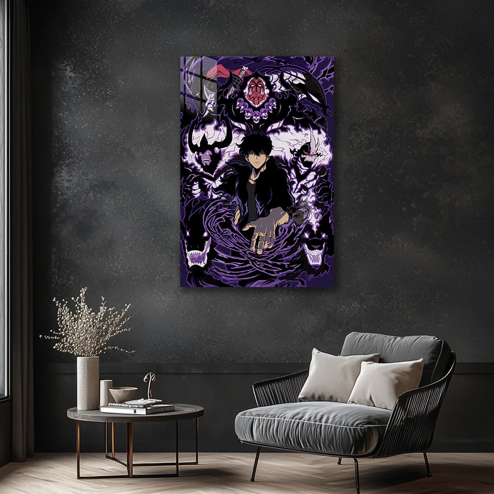 Sung Jin-Woo: Monarch of Shadows – Premium Metal Print Poster