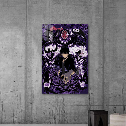 Sung Jin-Woo: Monarch of Shadows – Premium Metal Print Poster