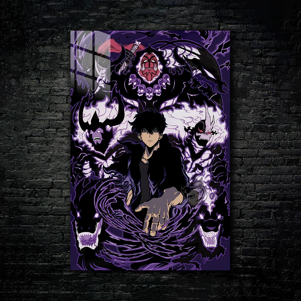 Sung Jin-Woo: Monarch of Shadows – Premium Metal Print Poster