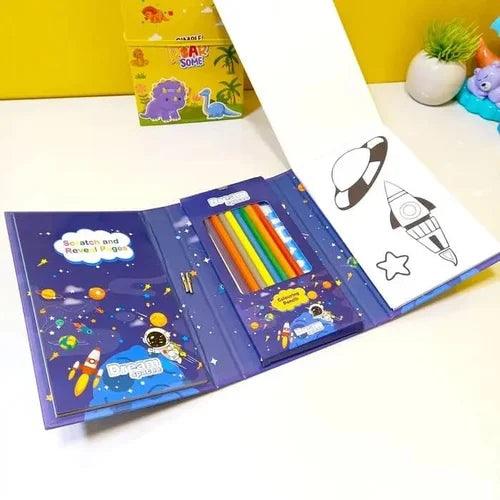 Premium 4-in-1 Coloring Gift Box for Cute School Kids - High-Quality Art Supplies Set