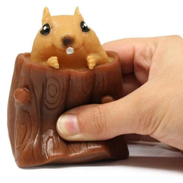 Funny Squirrel Shape Stress Relief, Sensory Squishy, Soft, Stretchable, Pen Holder