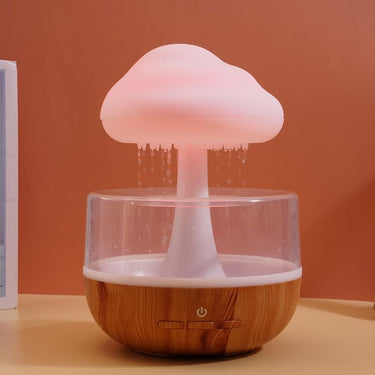 Mushroom Humidifier Waterfall Lamp with Rain Sounds